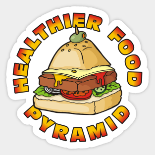 Healthier Food Pyramid Sticker